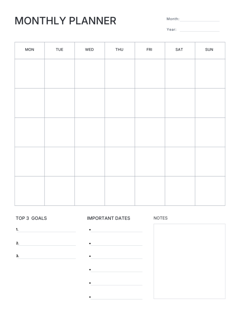 Monthly Planner_Overview_Letter Monthly Planner Overview